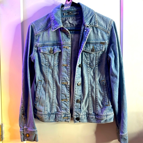 Eddie Bauer Jackets & Blazers - OOAK painted Eddie Bauer Jean Jacket